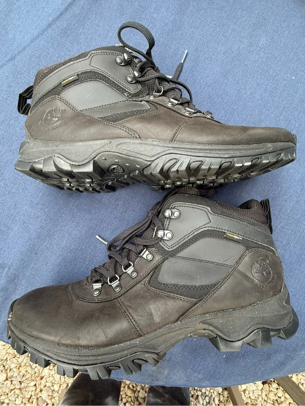 Timberland Leather Black Lace-Up Leather Hiking Boots